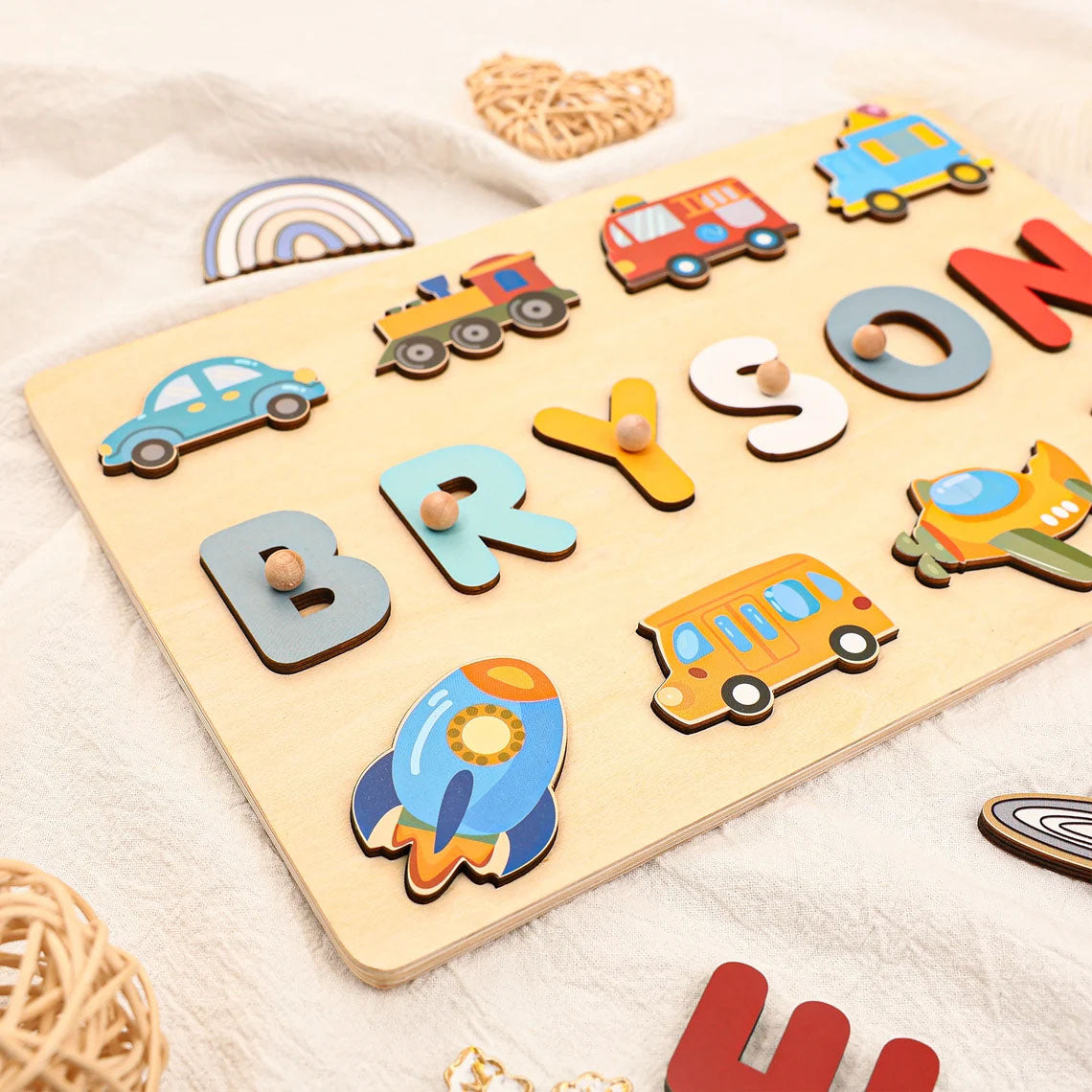 Transportation Personalized Busy Board Puzzles For Learning And Play, Montessori Toys Of Kids