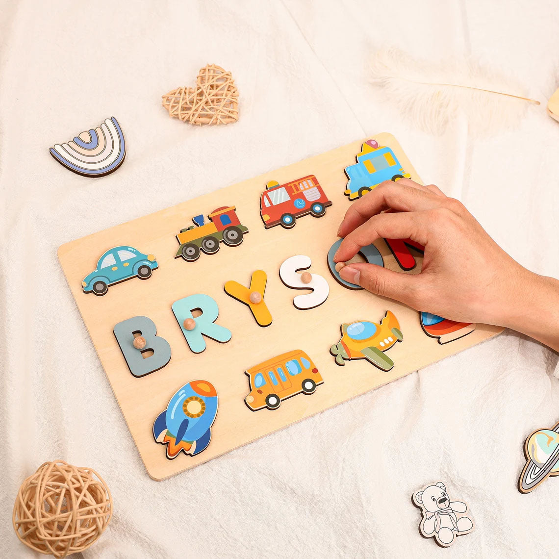 Transportation Personalized Busy Board Puzzles For Learning And Play, Montessori Toys Of Kids