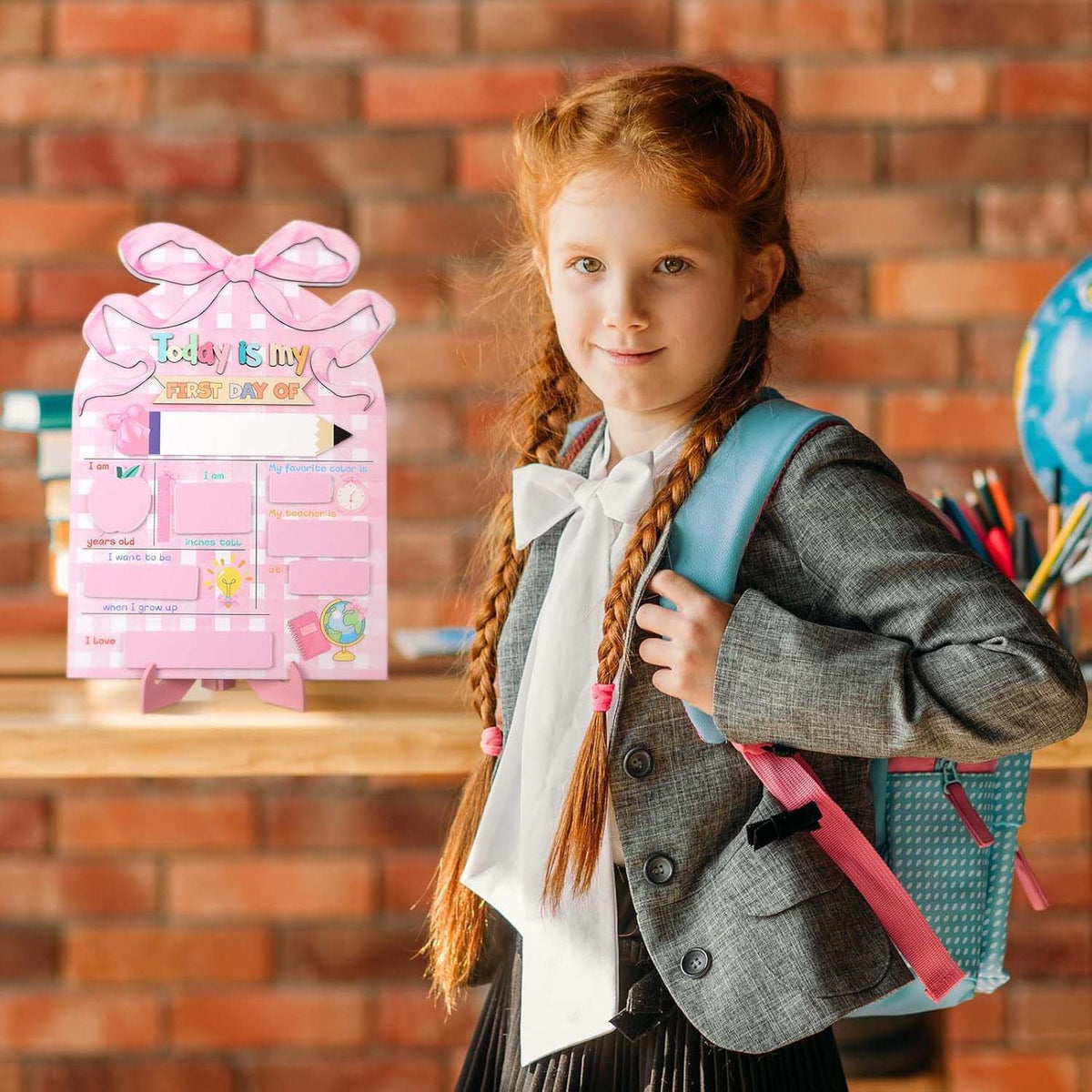 1 Set Pink Bow First Day and Last Day of School Board Sign for Kids Pink Bow School Chalkboard with Markers Reusable Personalized Chalkboard for Kids Preschool Kindergarten Photo Prop Gifts