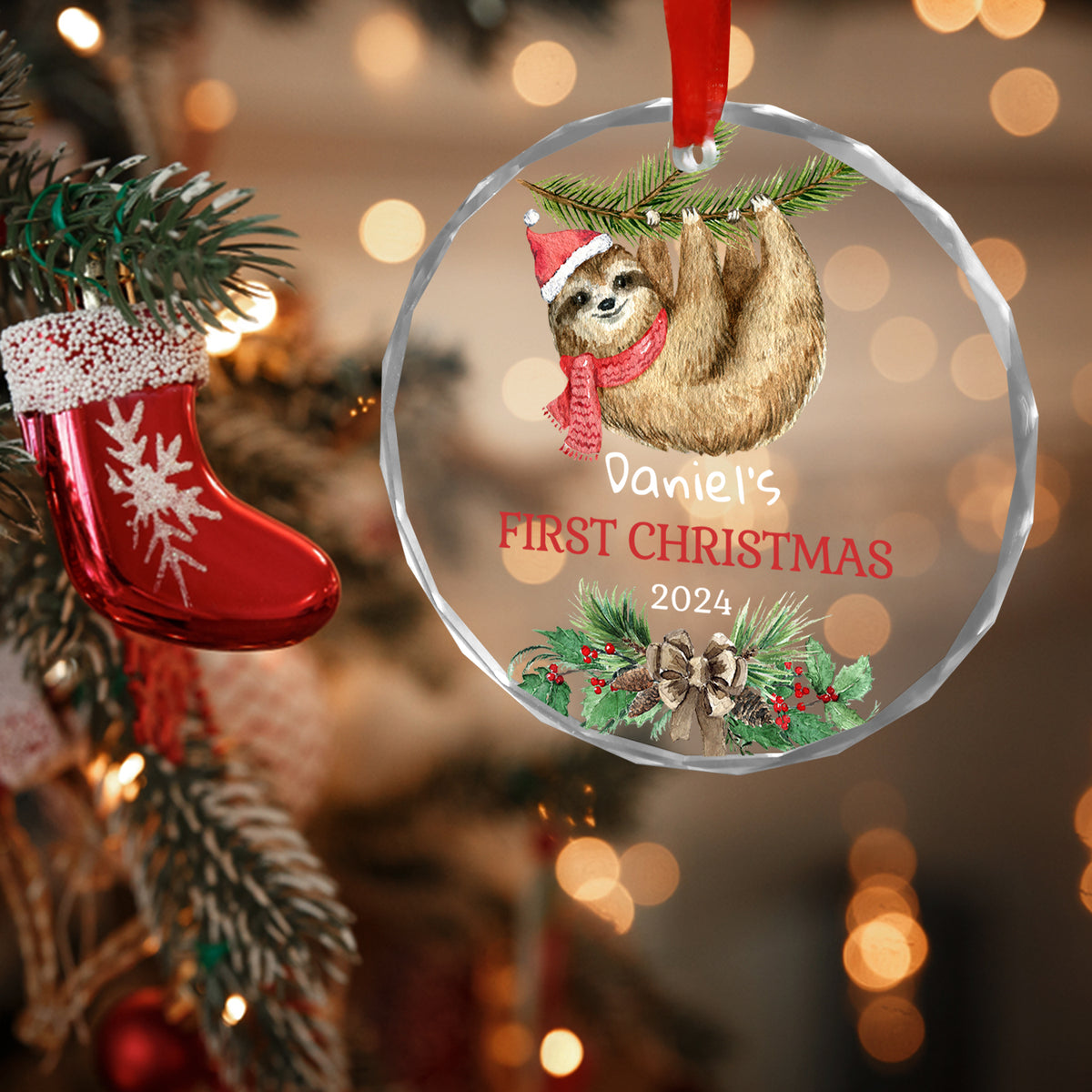 Baby's First Christmas Ornaments Personalized Name Keepsakes
