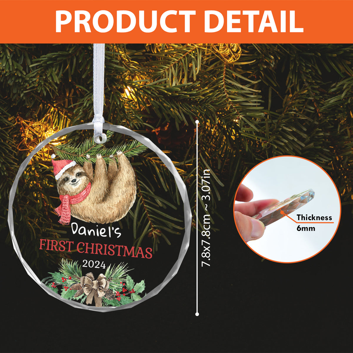 Baby's First Christmas Ornaments Personalized Name Keepsakes