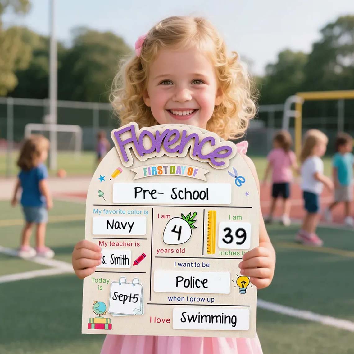 Back to School Sign, Kindergarten 1st Day of School Sign,Last Day of School Sign, School Board Custom Name