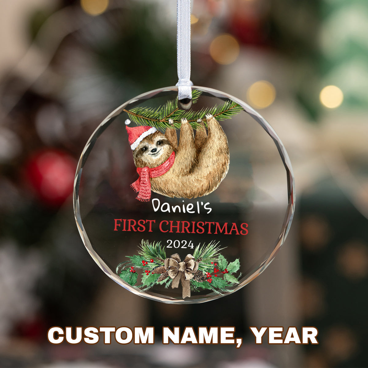 Baby's First Christmas Ornaments Personalized Name Keepsakes
