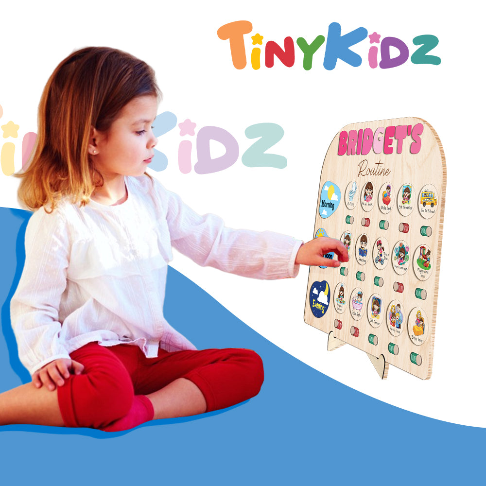 Toddler Routine Chart For Kids, Kids Checklist Chart Of Chores For Kids With Custom Name