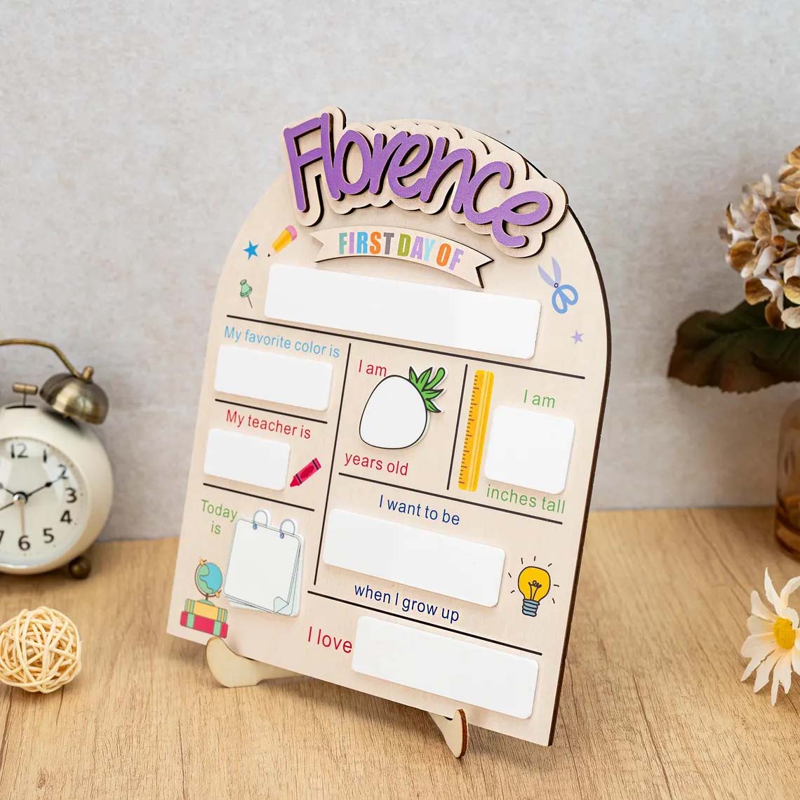 Back to School Sign, Kindergarten 1st Day of School Sign,Last Day of School Sign, School Board Custom Name