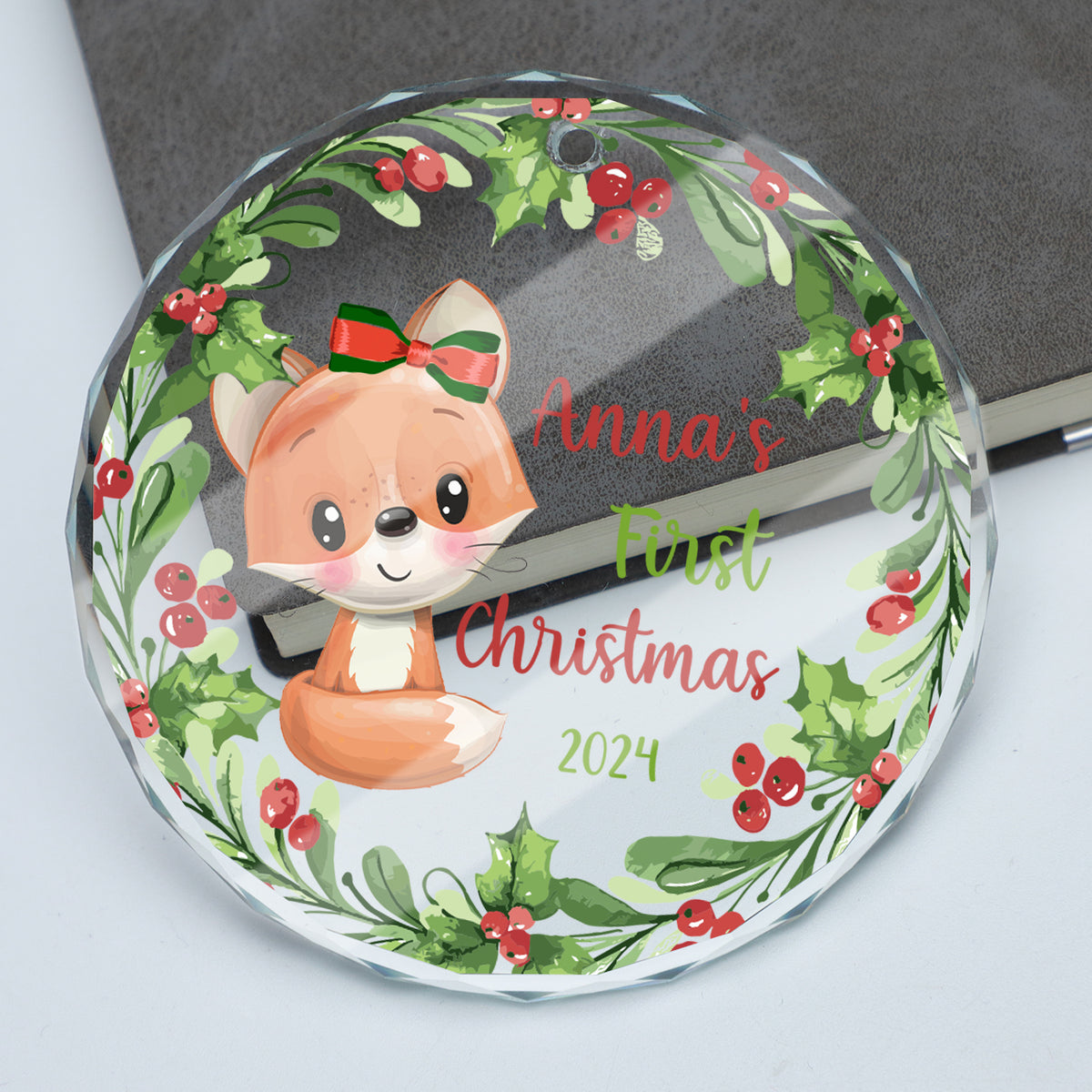 Baby's First Christmas Ornament Personalized Keepsakes Boy & Girl Names