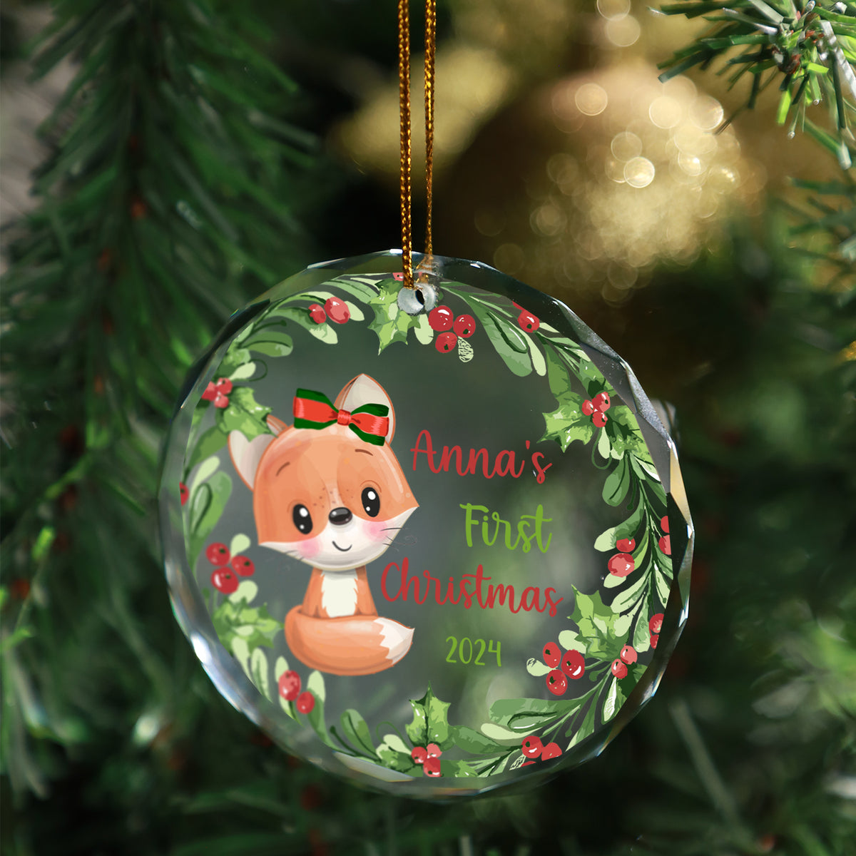 Baby's First Christmas Ornament Personalized Keepsakes Boy & Girl Names