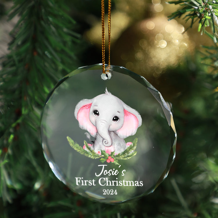 Baby Girl's First Christmas Ornament Personalized Name Keepsakes