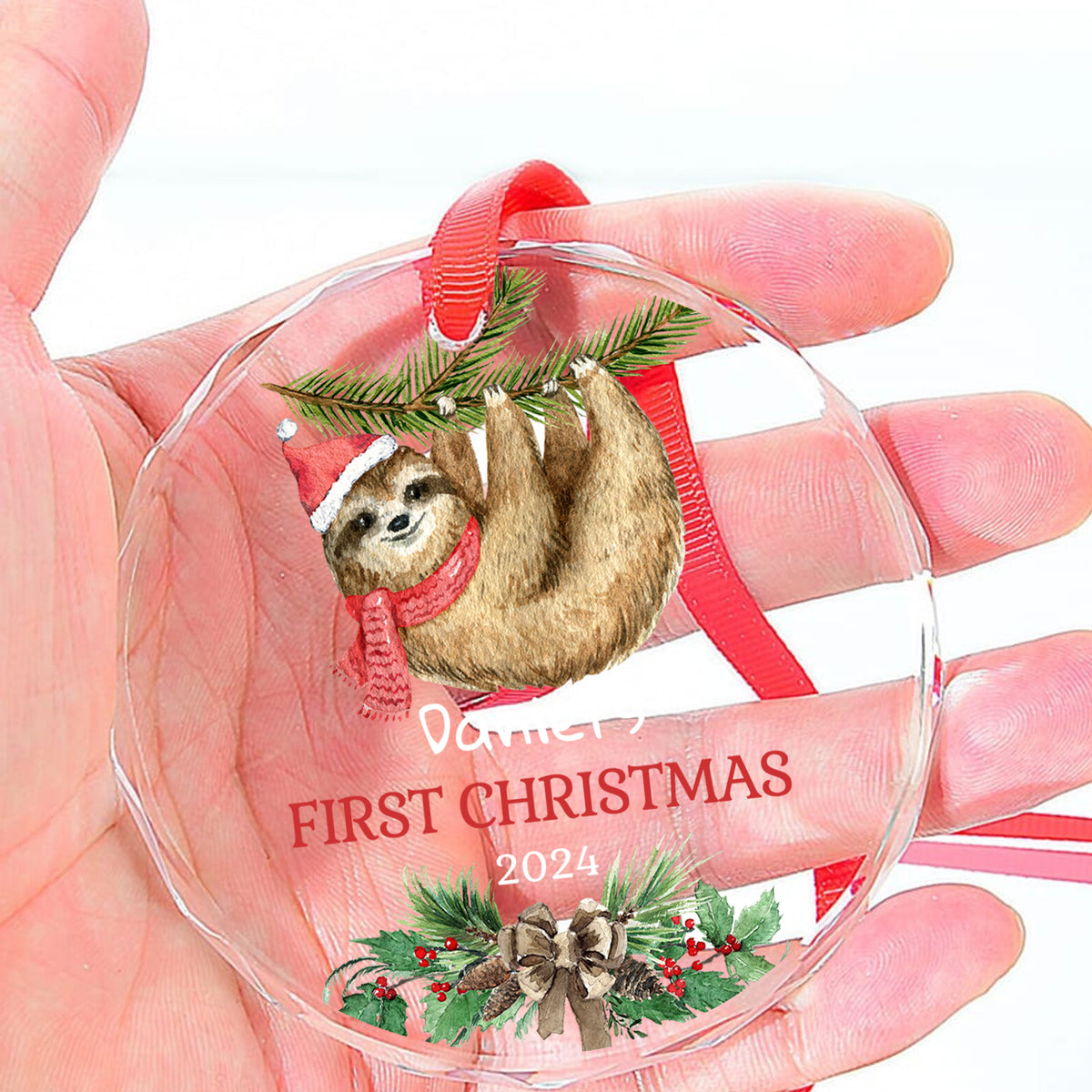Baby's First Christmas Ornaments Personalized Name Keepsakes