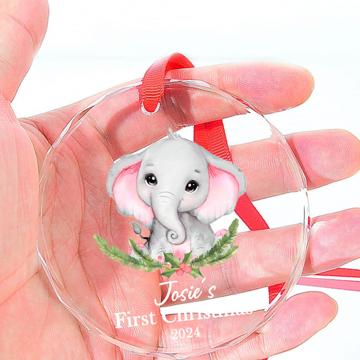 Baby Girl's First Christmas Ornament Personalized Name Keepsakes