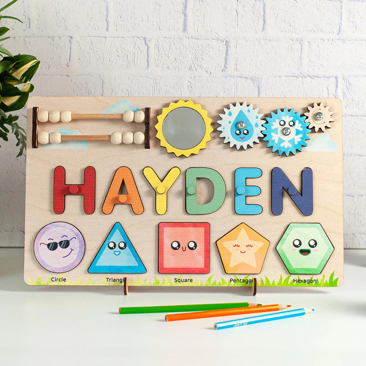 Baby Name Puzzle, Personalized Toys For Baby, 1st Birthday Gift, Educational Toys For Kids