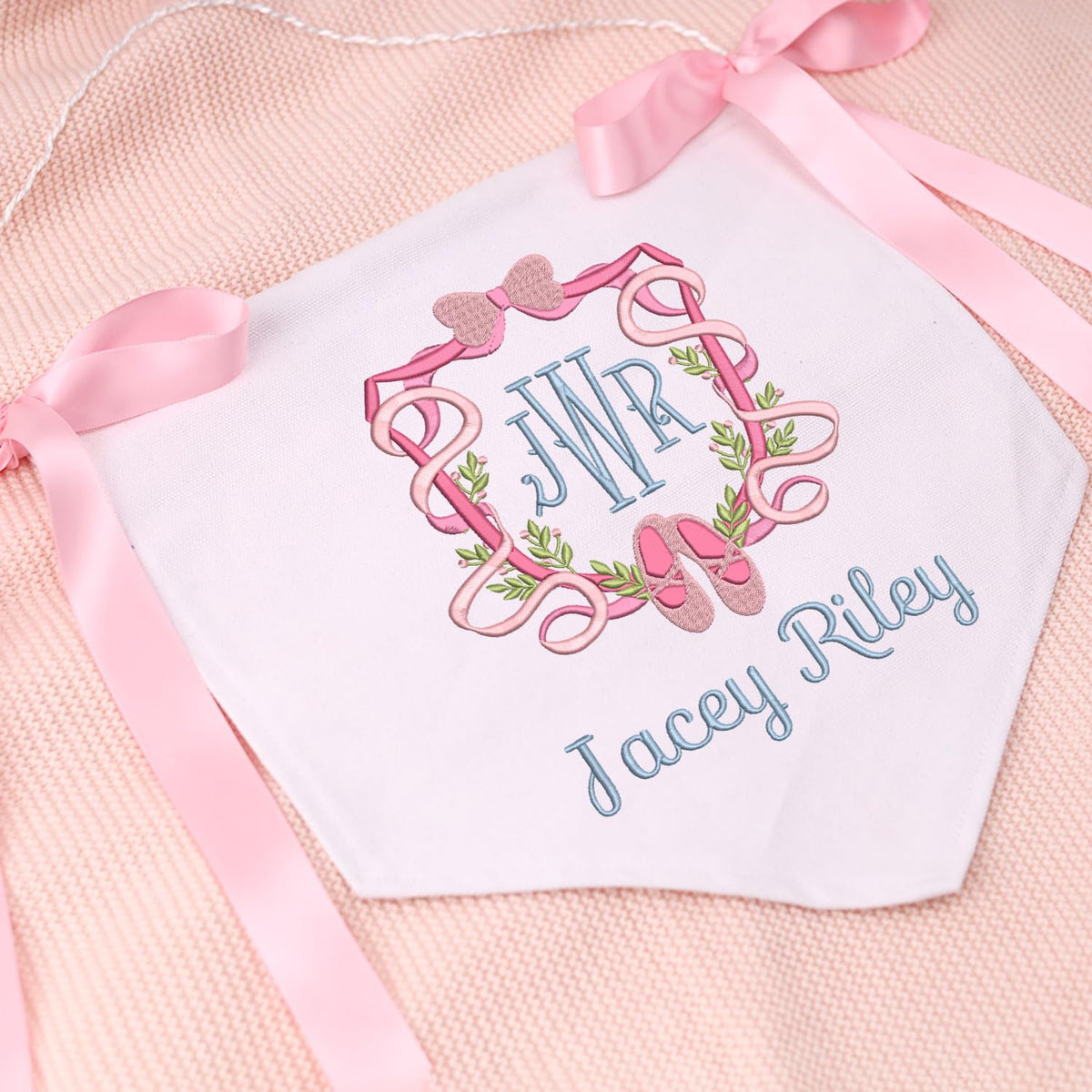 Custom Baby Banner with Monogrammed, Hospital Door Sign, Baby Shower with Bows, Baby Crib Hanging Pennant Flag, Baby Room Front Door Sign