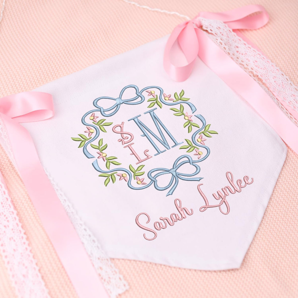Custom Baby Banner with Monogrammed, Welcome Banner for Baby, Baby Crib Hanging Pennant Flag, Baby Room Front Door Sign, Nursery Wall Décor