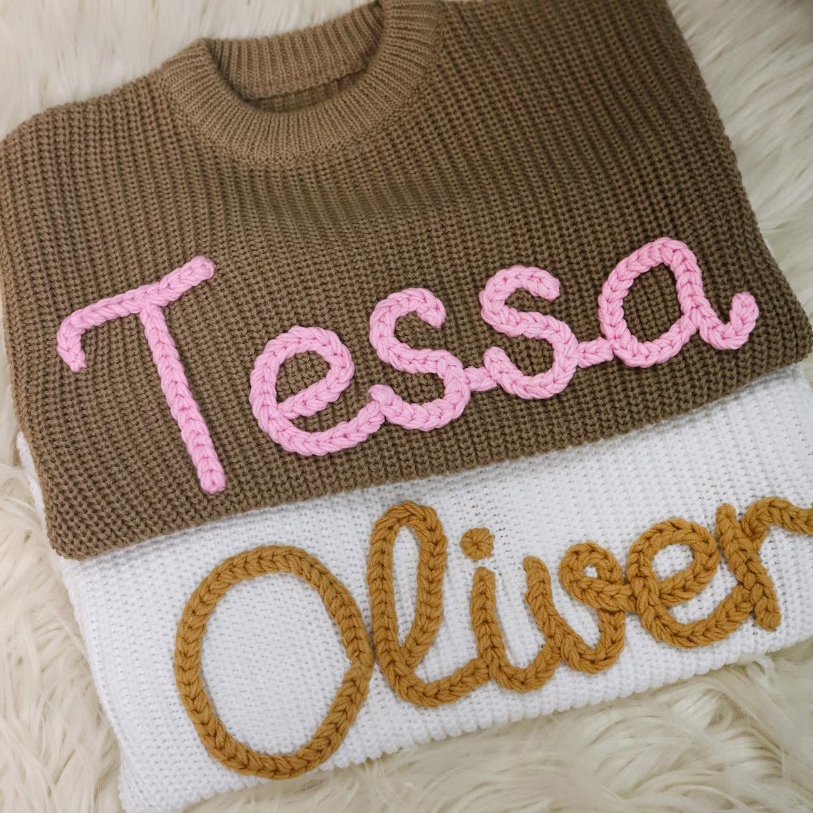 Custom Baby Name Sweater, Toddler Sweater with Name, Embroidered Newborn Sweater, Personalized Christmas Baby Gift