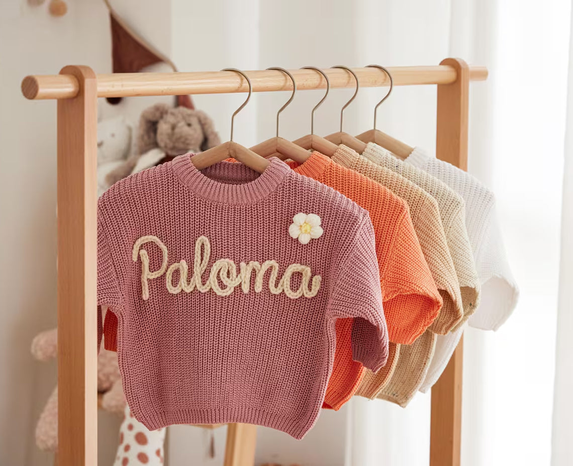 Custom Embroidered Baby Name Sweater, Embroidered Sweater, Personalised baby Jumper, Baby Gifts, Christmas Gift