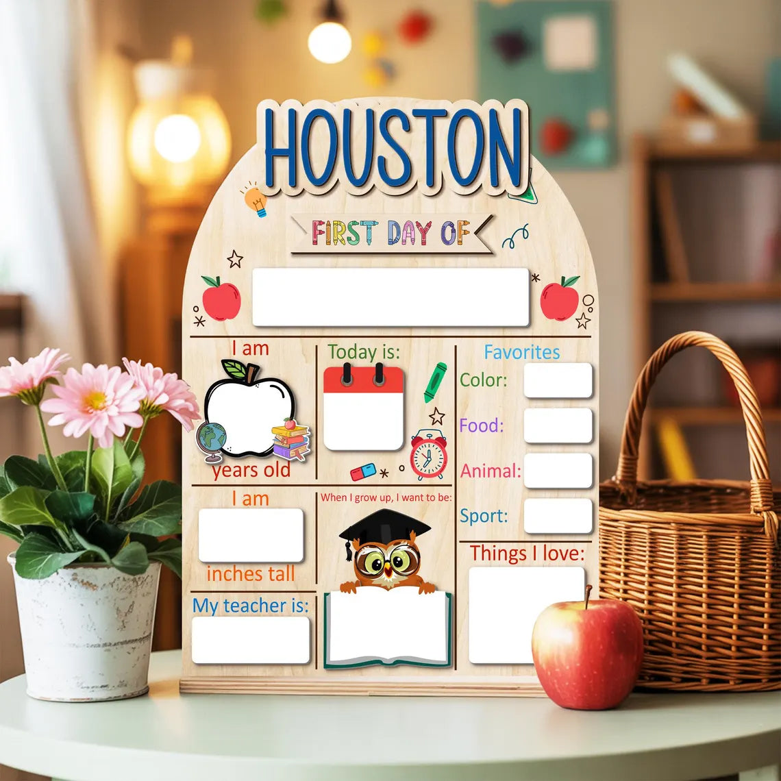 Custom Name Back To School Board, First Day Last Day Of School Sign, 1st Day of School Board, Reusable Back To School Dry Erase Sign