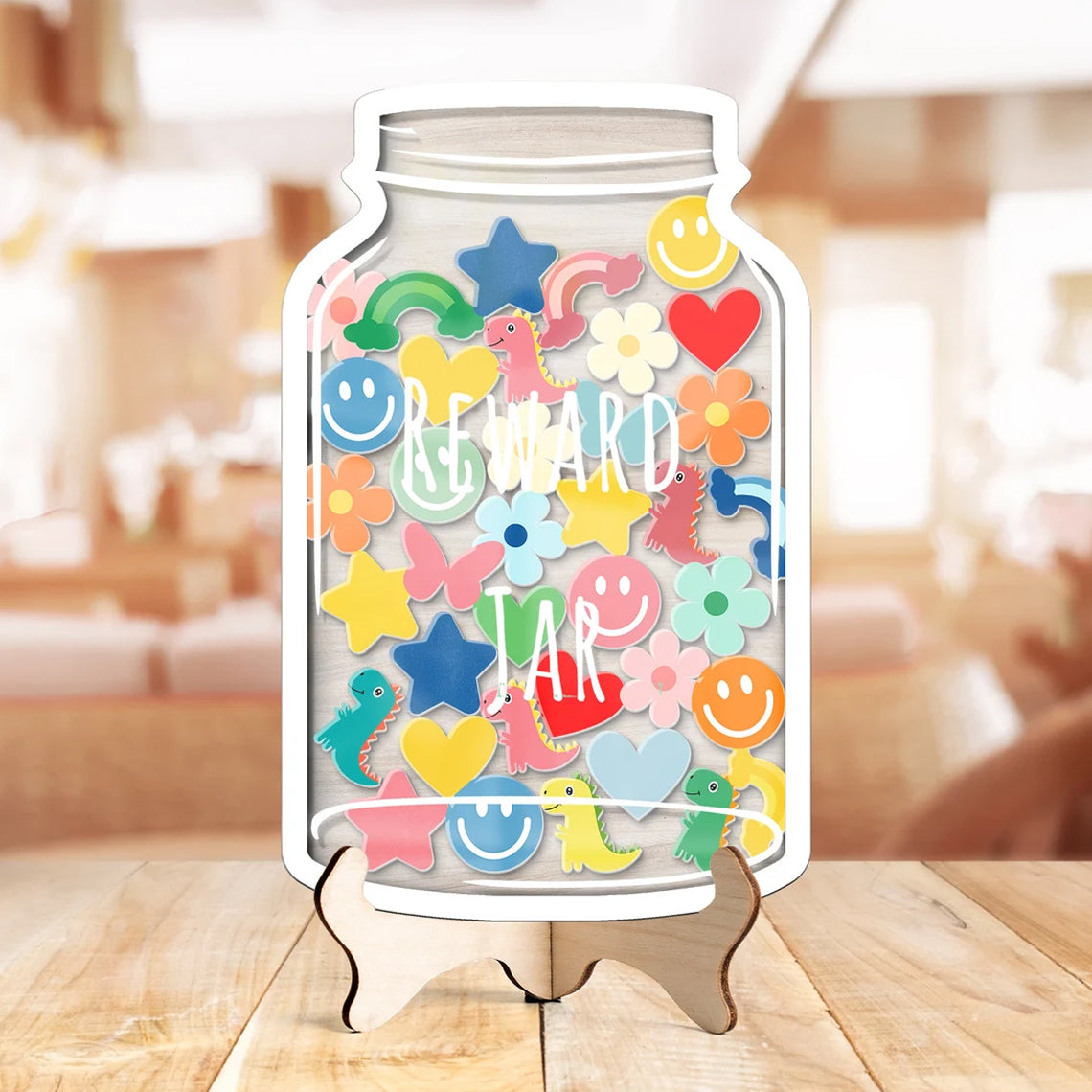 Custom Kids Reward Jar With Tokens, Personalized Gift for Teacher, Classroom Teacher Star Jar, Back to School Gifts