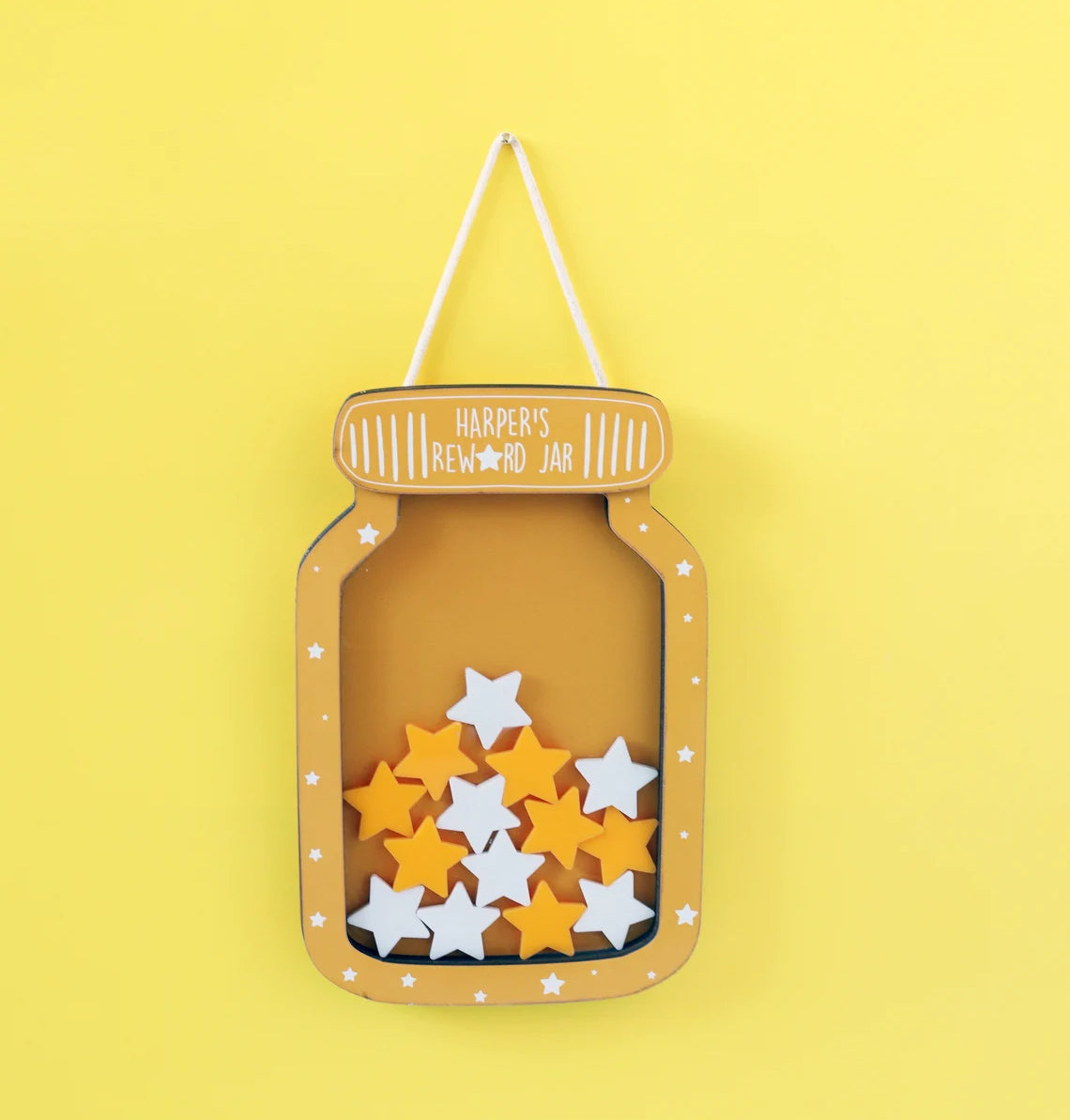 Custom Star Jar With Tokens, Magnetic Classroom Large Rewards Jar with Stars, Back to School Reward Jar For Kids