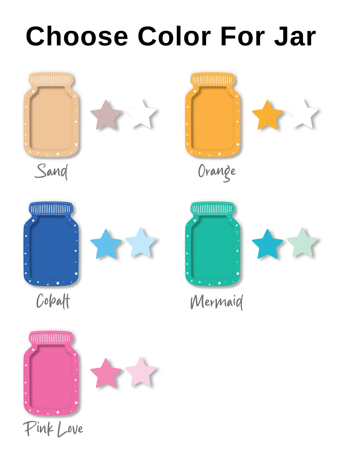 Custom Star Jar With Tokens, Magnetic Classroom Large Rewards Jar with Stars, Back to School Reward Jar For Kids