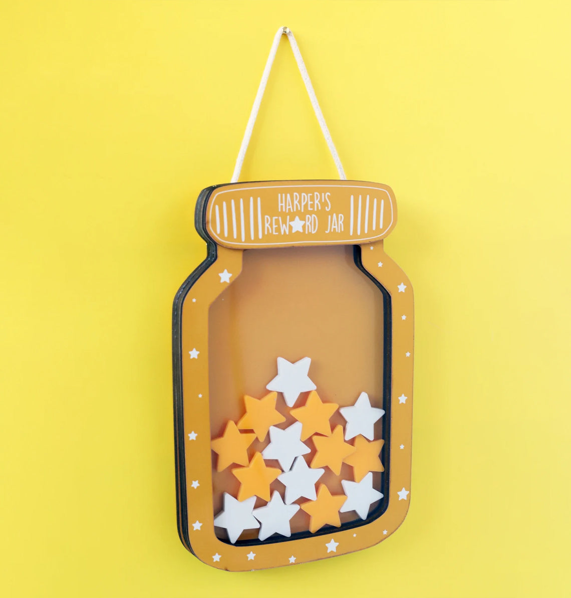 Custom Star Jar With Tokens, Magnetic Classroom Large Rewards Jar with Stars, Back to School Reward Jar For Kids