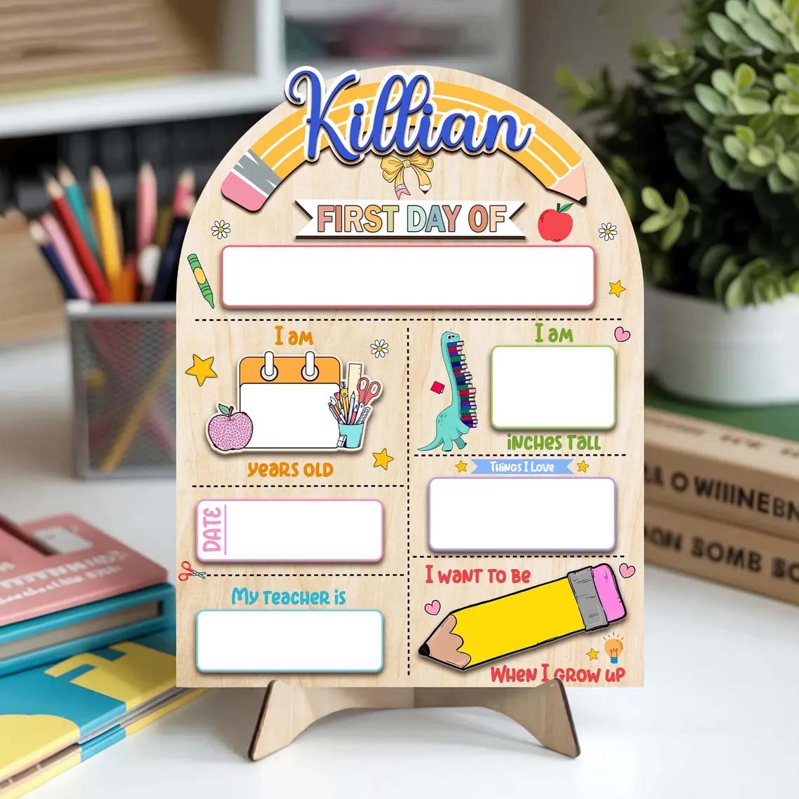 Customized First And Last Day School Sign, Back to School Sign, Customized 1st Day of School Sign, Gift For Kids
