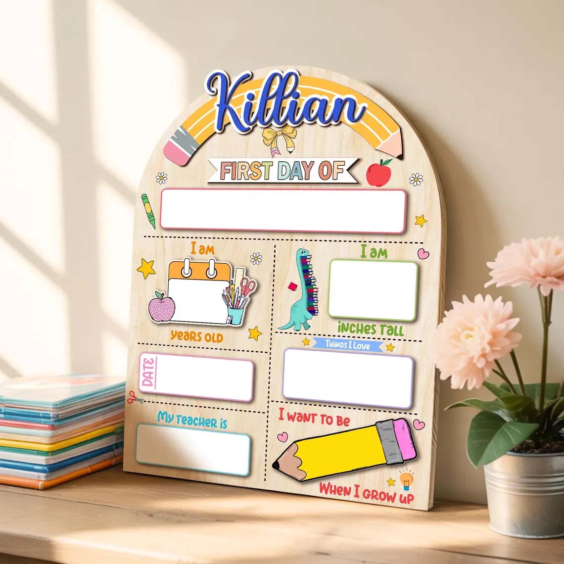 Customized First And Last Day School Sign, Back to School Sign, Customized 1st Day of School Sign, Gift For Kids