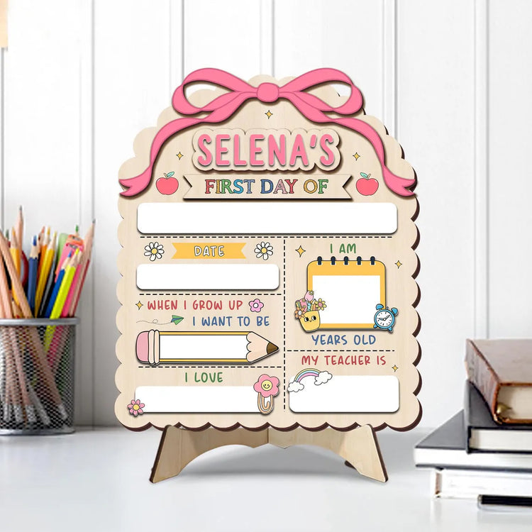 Customized First And Last Day School Sign, Back to School Sign, Kindergarten 1st Day of School Sign