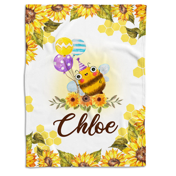 Customized Name Baby Girl Blanket for NewborToddler Nursery Bed Blankets Stroller Crib Shower Gifts, Super Soft Plush Fleece