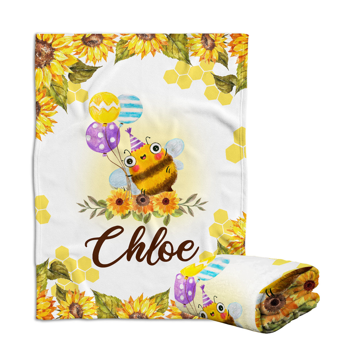 Customized Name Baby Girl Blanket for NewborToddler Nursery Bed Blankets Stroller Crib Shower Gifts, Super Soft Plush Fleece