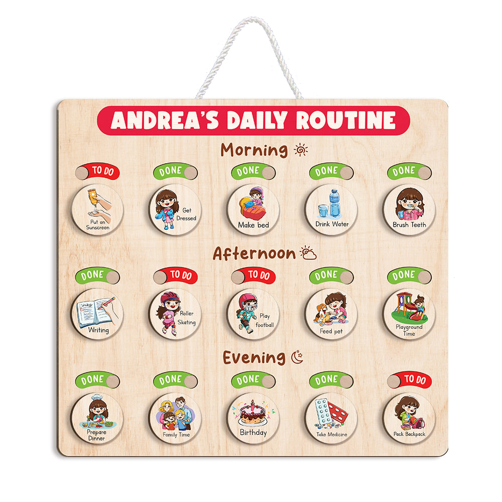 Daily Routine Chart for Kids, Visual Schedule, Chore Reward Chart, Morning Routine Chart For 3 Year Old, Gift For Kids
