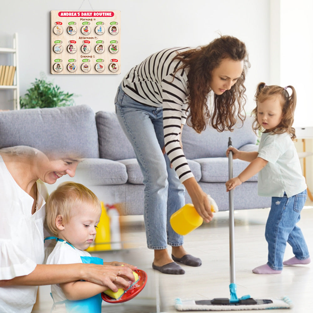 Daily Routine Chart for Kids, Visual Schedule, Chore Reward Chart, Morning Routine Chart For 3 Year Old, Gift For Kids