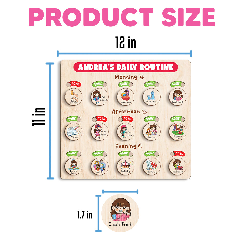 Daily Routine Chart for Kids, Visual Schedule, Chore Reward Chart, Morning Routine Chart For 3 Year Old, Gift For Kids