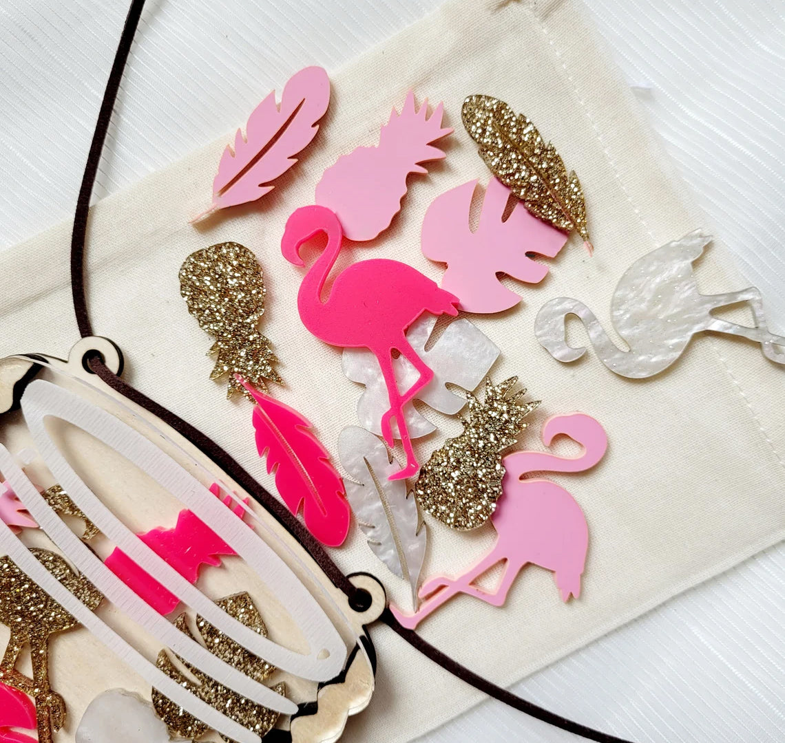 Flamingo - Personalized Kids Reward Jar For Kids Or Teachers or Family, 20 Flamingo Theme Tokens Included