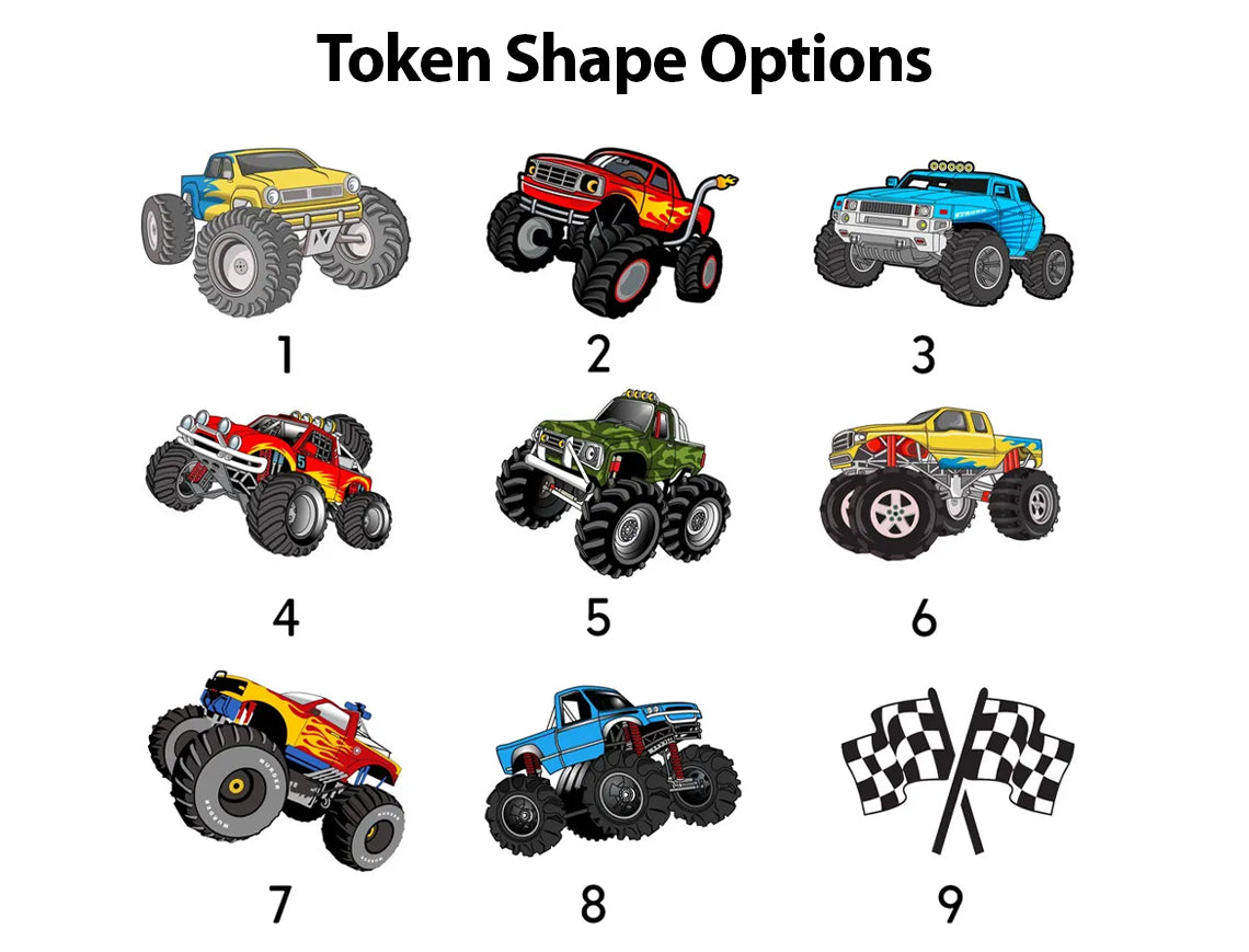 Kids Monster Truck Name Puzzle Board, Boy Birthday Gift, Wood Toddlers Toys, Racing Cars