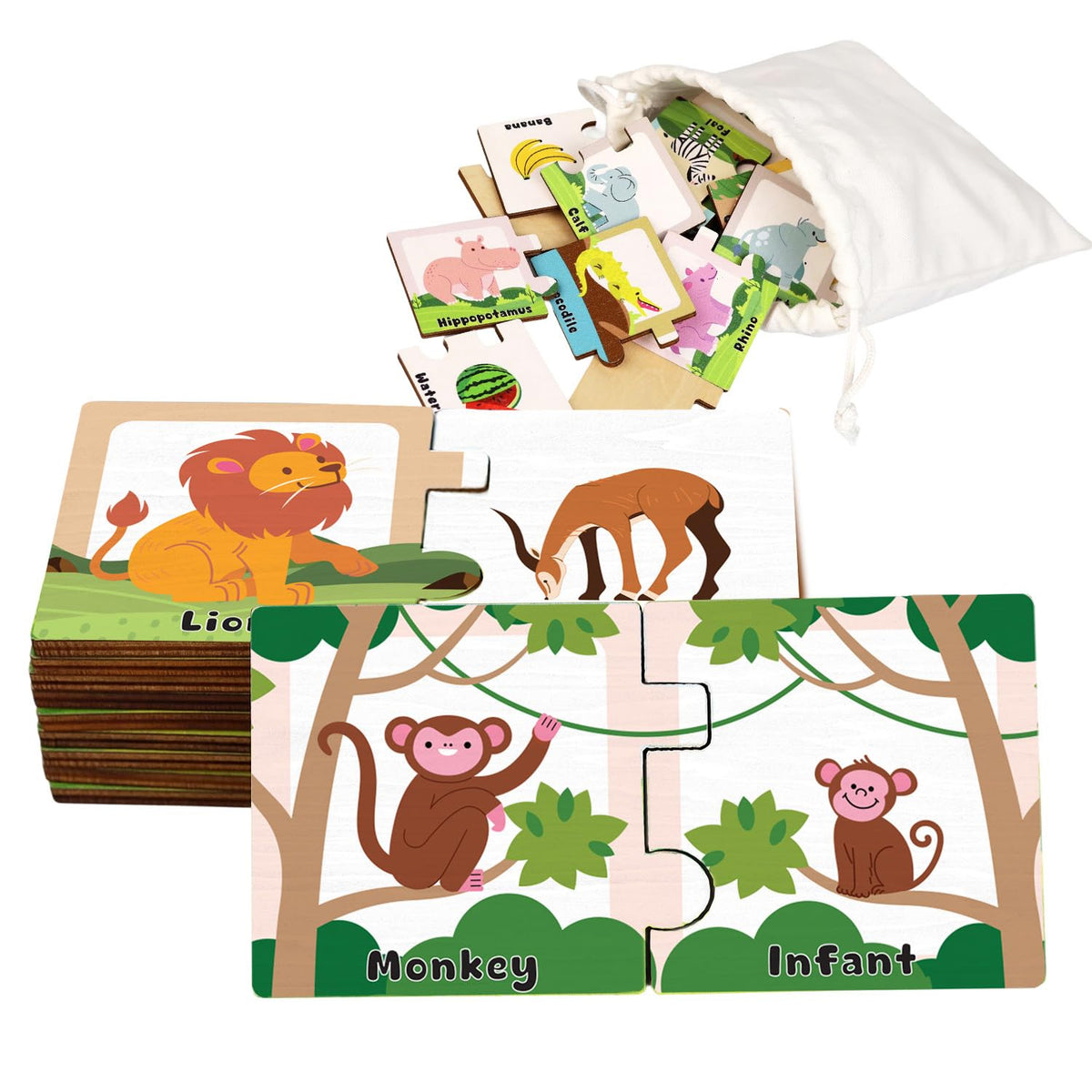 Learning Toys Safari, Jigsaw Puzzle For Toddler, Educational Toys For Kids, Preschool Learning Activities