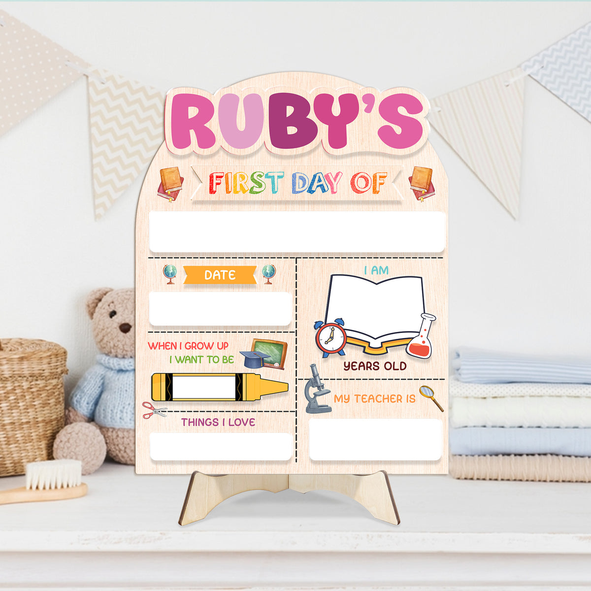 Personalized Wooden School Board Gift Student, First & Last Day of School Board, Gift For Back To School
