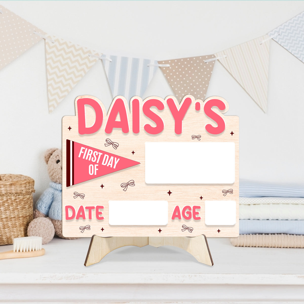 Personalized Wooden Sign For Kindergarten, First & Last Day Of School Board, Back To School Sign, Gift For Kids