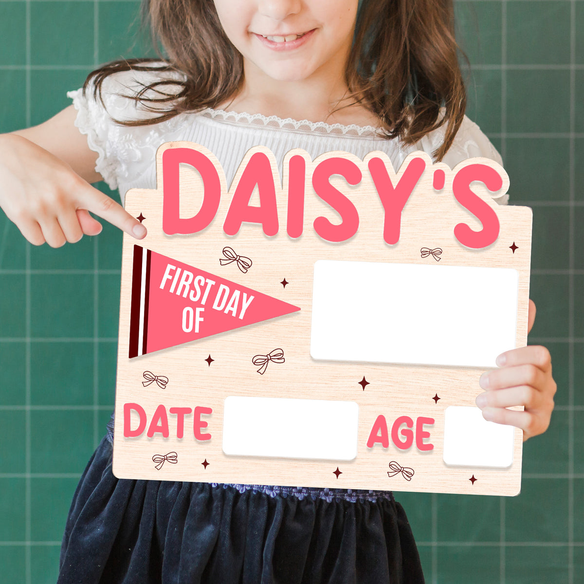 Personalized Wooden Sign For Kindergarten, First & Last Day Of School Board, Back To School Sign, Gift For Kids