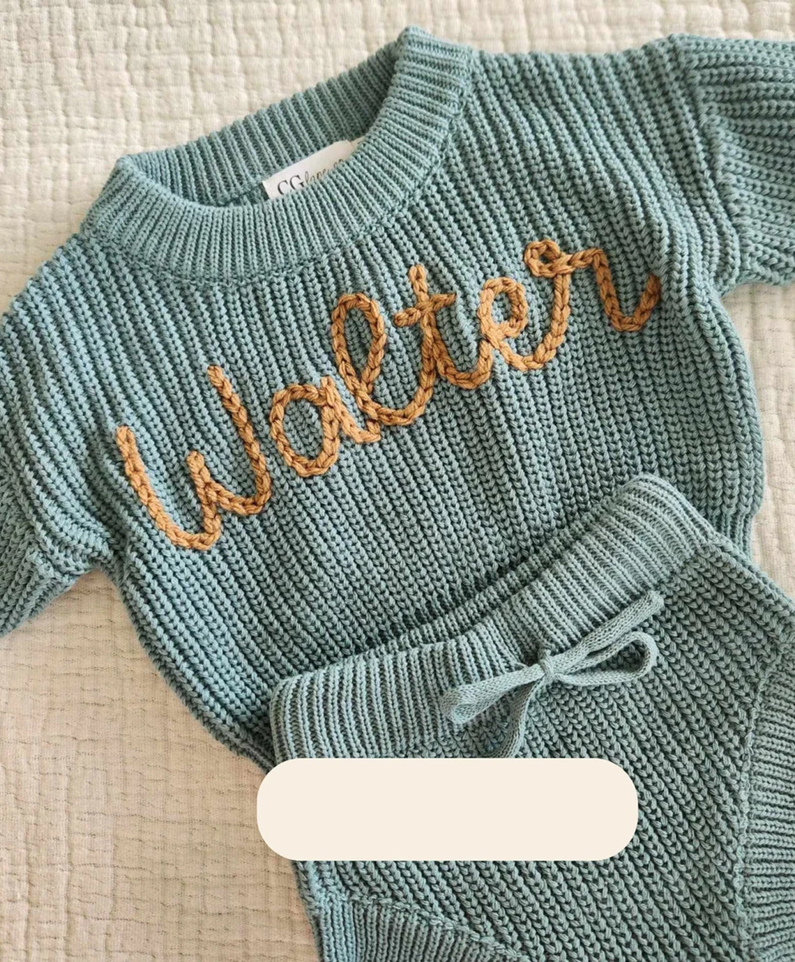 Newborn Baby Sweater, Custom Name Baby Sweater, Personalized Sweater, Birth Announcement Outfit, Hand Embroidered