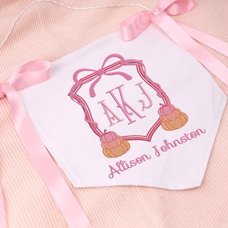 Personalized Baby Annoucement Sign, Baby Banner with BOWs, Canvas Hanging Pennant Flag Baby Banner, Great Gift For Baby