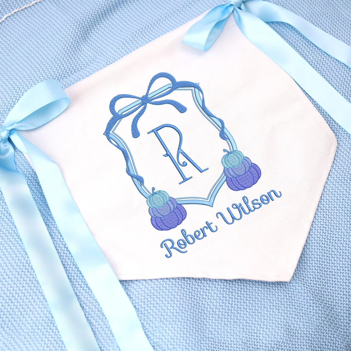 Personalized Baby Annoucement Sign, Baby Banner with BOWs, Canvas Hanging Pennant Flag Baby Banner, Great Gift For Baby