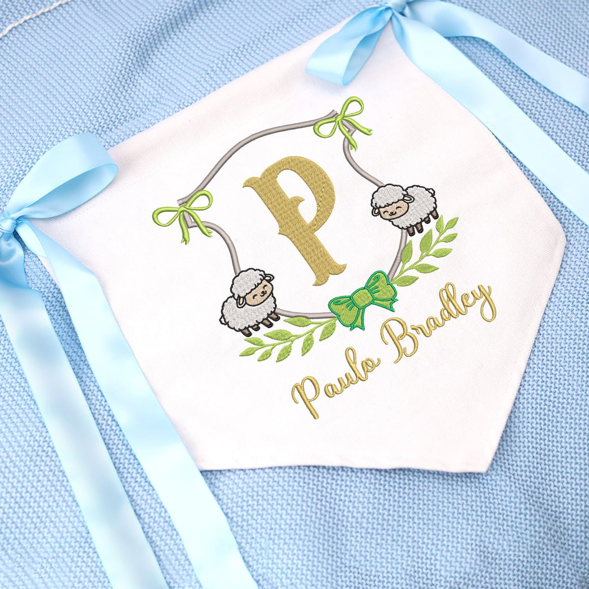 Personalized Baby Annoucement Sign, Baby Hospital Name Sign, Canvas Hanging Pennant Baby Flag, Baby Banner with BOWs