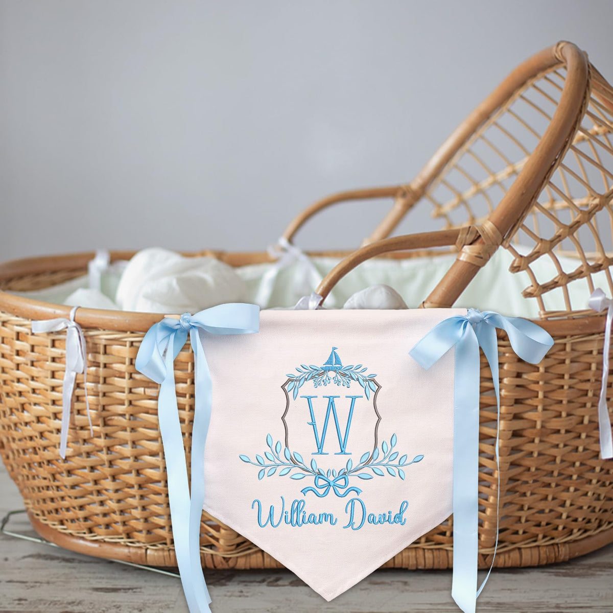 Personalized Baby Annoucement Sign, Baby Hospital Name Sign, Canvas Hanging Pennant Flag Baby Banner, Gift For babys