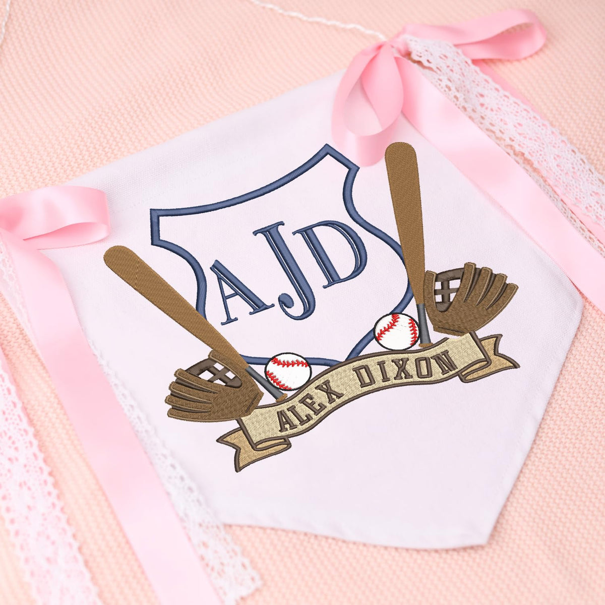Personalized Baby Annoucement Sign, Canvas Hanging Pennant Flag Baby Banner, Baseball Baby Sign, Great Gift For Baby