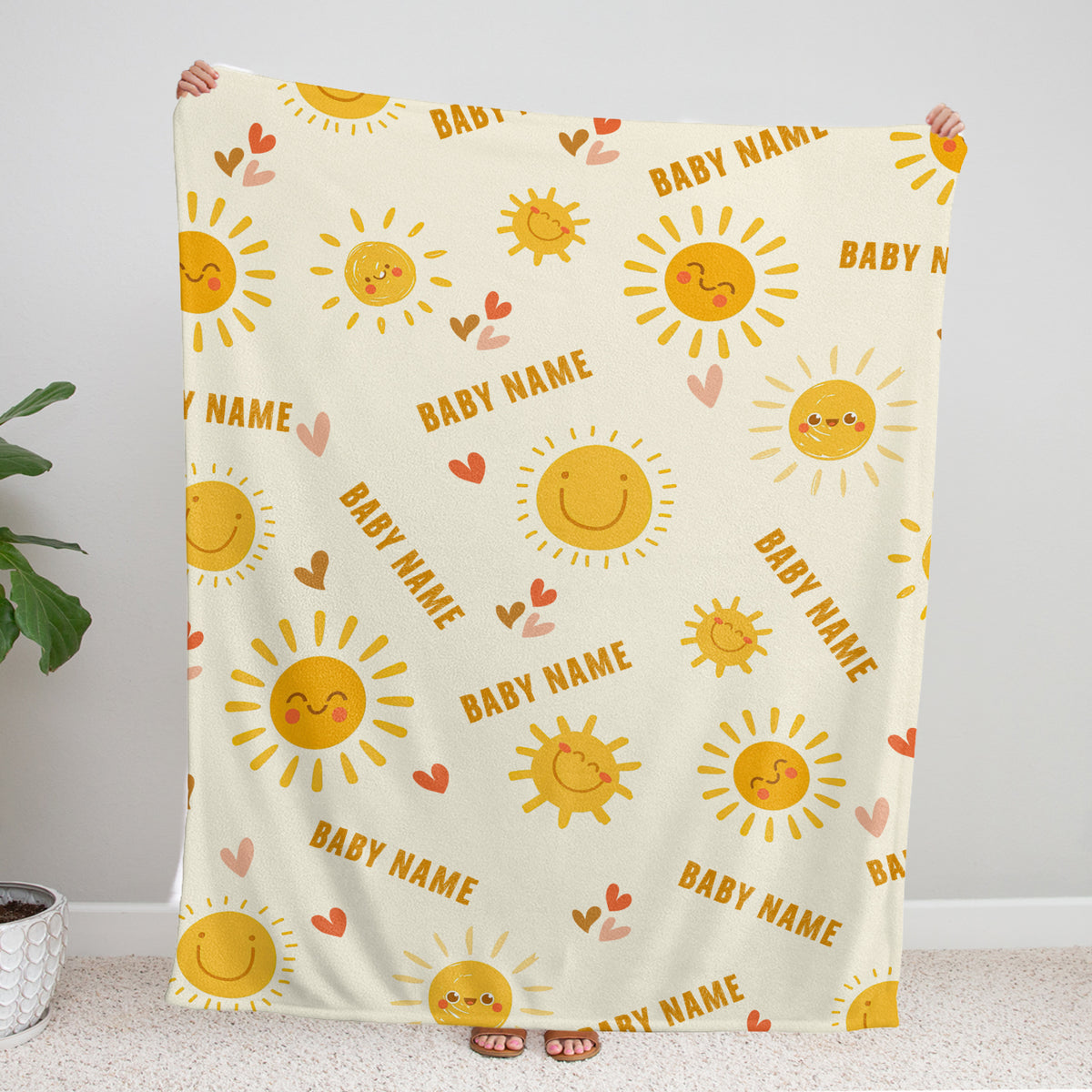 Personalized Baby Blanket for Girls - Custom Swaddle With Name for Newborn Infant Daughter or Granddaughter - 3 Sizes Plush