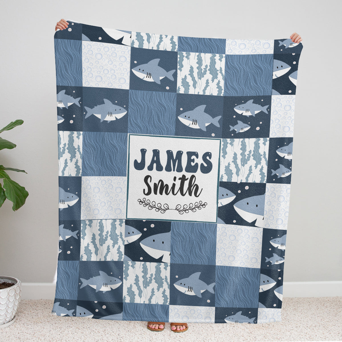 Personalized Baby Blankets, Baby Swaddle Blanket, 3 Sizes Plush Blankets for Baby Boy Son Newborn Infant Toddlers Kids