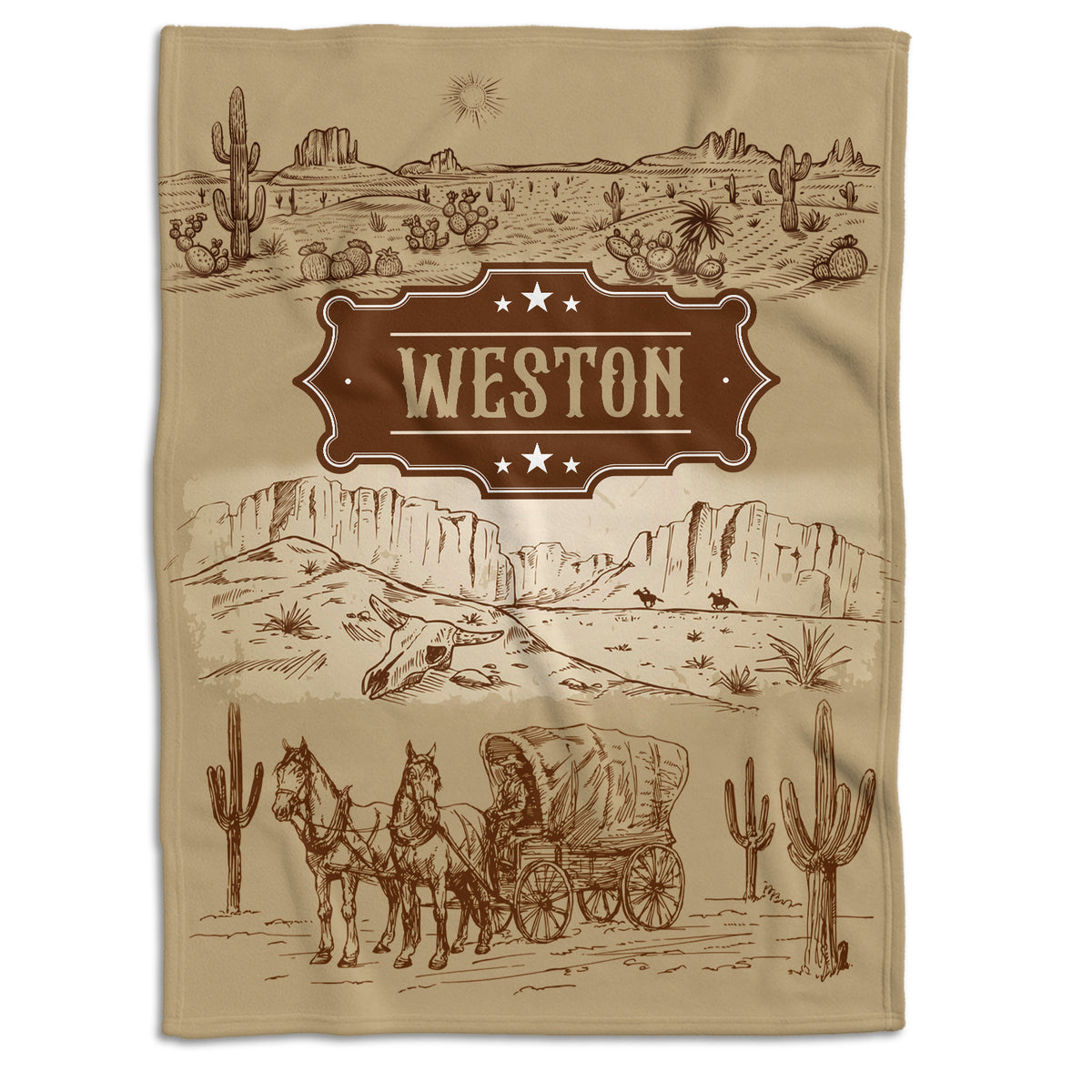 Personalized Baby Blankets, Cowboy Baby Stuff, Western Blanket For Baby Girls, Crib Stroller Blankets for Toddlers Newborn