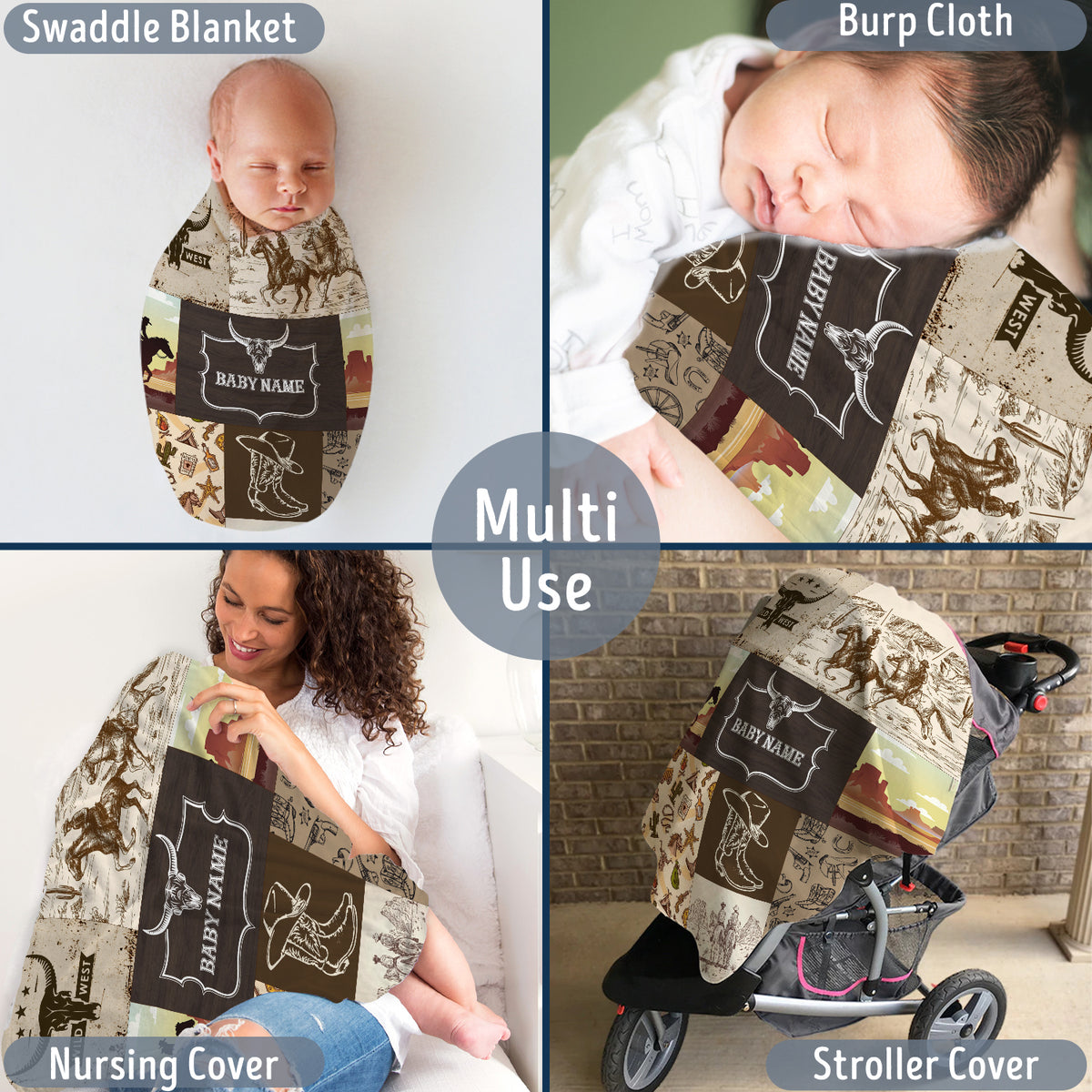 Personalized Baby Blankets, Custom Baby Name Plush Blanket, 3 Sizes Fleece Blankets for Son Daughter Infant Newborn, Great Gift For Baby