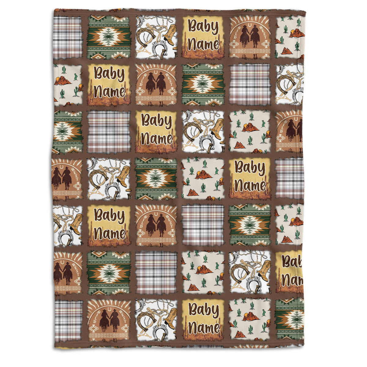 Personalized Baby Blankets For Baby, Cowboy Blanket for Baby, Western Nursery Decorations, Crib Stroller Blankets