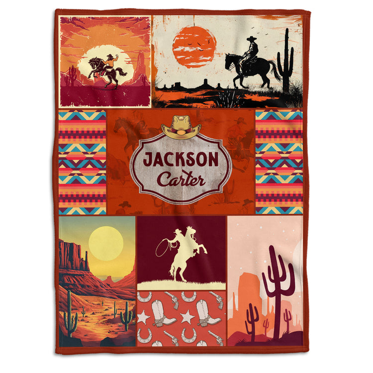 Personalized Baby Blankets For Boys, Fleece Blanket for Girl, Western Baby Stuff, Western Nursery Decorations